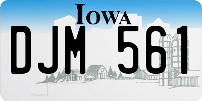 IA license plate DJM561