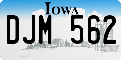 IA license plate DJM562