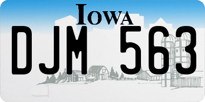 IA license plate DJM563