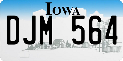 IA license plate DJM564