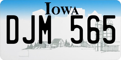 IA license plate DJM565