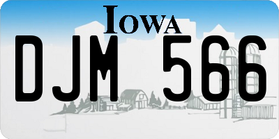 IA license plate DJM566