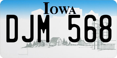 IA license plate DJM568