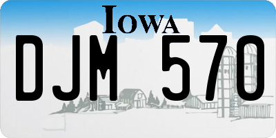 IA license plate DJM570