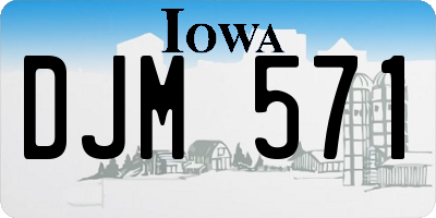 IA license plate DJM571