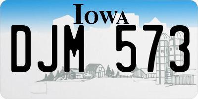 IA license plate DJM573