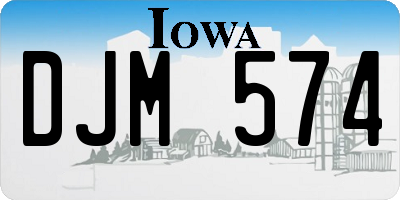 IA license plate DJM574