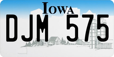 IA license plate DJM575