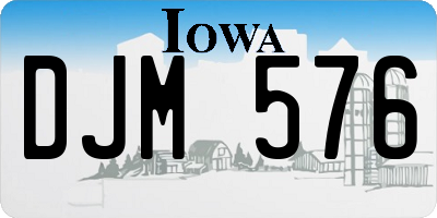 IA license plate DJM576