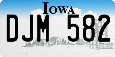 IA license plate DJM582