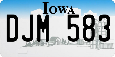 IA license plate DJM583