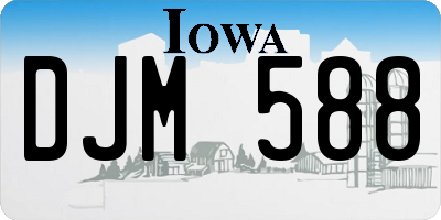 IA license plate DJM588