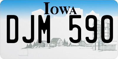 IA license plate DJM590