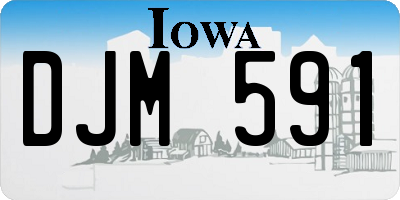 IA license plate DJM591