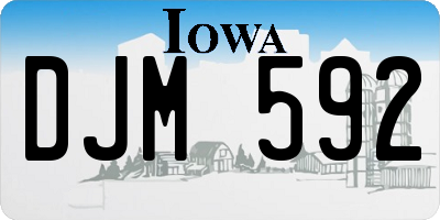 IA license plate DJM592