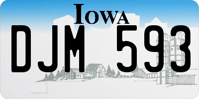 IA license plate DJM593