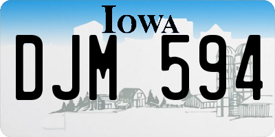 IA license plate DJM594