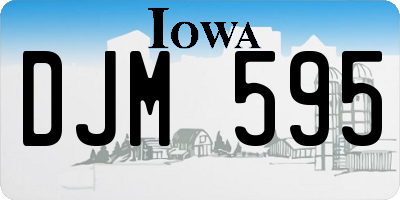 IA license plate DJM595