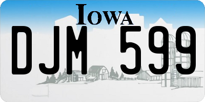IA license plate DJM599
