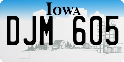 IA license plate DJM605