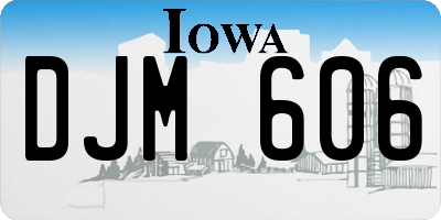 IA license plate DJM606
