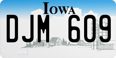 IA license plate DJM609