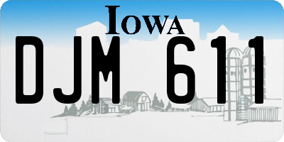IA license plate DJM611