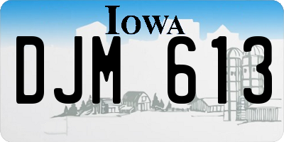 IA license plate DJM613
