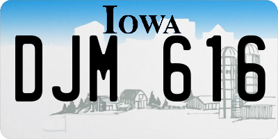 IA license plate DJM616