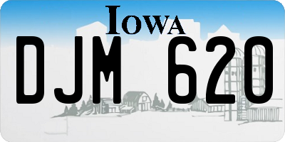 IA license plate DJM620