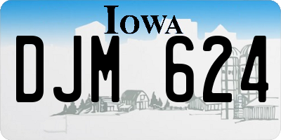 IA license plate DJM624