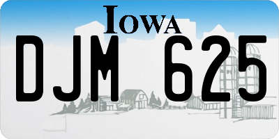 IA license plate DJM625