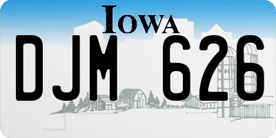 IA license plate DJM626
