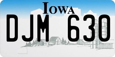IA license plate DJM630