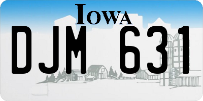 IA license plate DJM631