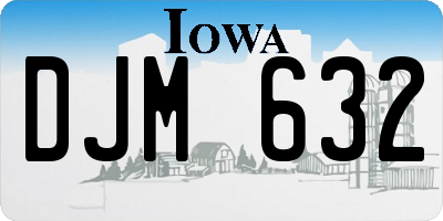 IA license plate DJM632
