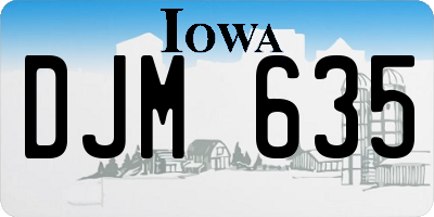 IA license plate DJM635