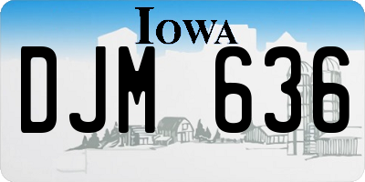 IA license plate DJM636