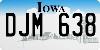 IA license plate DJM638