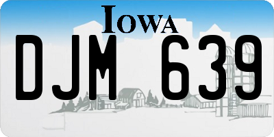 IA license plate DJM639