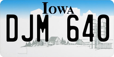 IA license plate DJM640