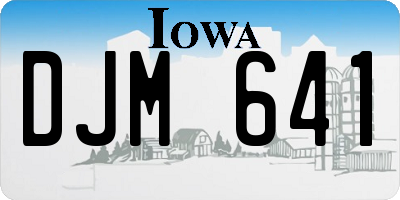 IA license plate DJM641