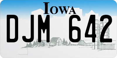 IA license plate DJM642