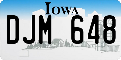 IA license plate DJM648