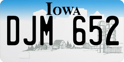 IA license plate DJM652