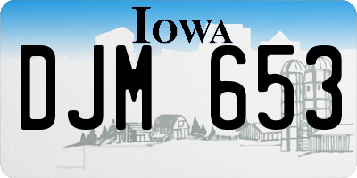 IA license plate DJM653