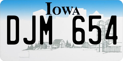 IA license plate DJM654