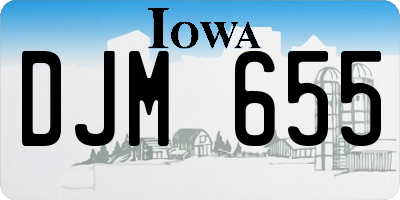 IA license plate DJM655