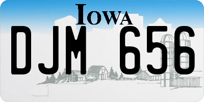IA license plate DJM656