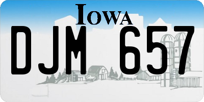 IA license plate DJM657
